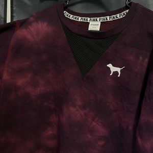 Pink Victoria’s Secret Tye Dye Sweatshirt w/ Mesh